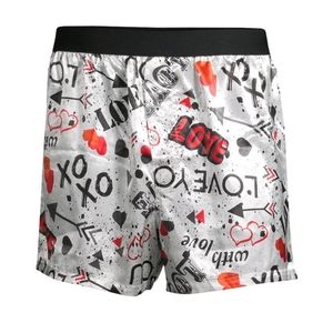 Men's Satin Boxer Shorts Elastic Waistband